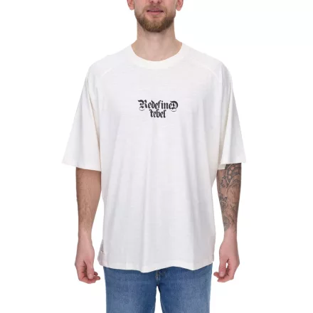 REDEFINED REBEL férfi pamut Ing, nadrág-sleeved Ing, póló  márka lettering 211158 bézs Méret: S