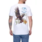 STAPLE Montrose férfi pamut Ing  nagyméretű bird vissza print póló kerek nyak Ing 2209C6996 fehér Méret: L