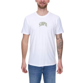   STAPLE Montrose férfi pamut Ing  nagyméretű bird vissza print póló kerek nyak Ing 2209C6996 fehér Méret: M