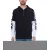 vsct LonDon 2In1 férfi pulóver in 2-in-1 look pamut hooded Pulóver 5643325 fekete/fehér Méret: S