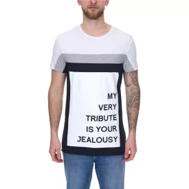   vsct My Tribute 1/2 férfi pamut póló  statement print kerek nyak Ing SS5641619 fehér Méret: S