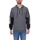 vsct LonDon 2In1 férfi pulóver in 2-in-1 Look pamut Hooded Pulóver 5643324 szürke/fekete Méret: S