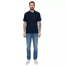   SANTINO Cws férfi simple polo Ing  pamut tartalom, nadrág-sleeved Ing, sötét kék Méret: XS