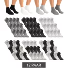 12 pár JACK & JONES Short Sock sportzokni, sportzokni, pamut negyedes zokni 12260511 fekete, szürke, fehér vagy vegyes színben Méret:35_38