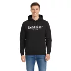 Ballin Est. 2013 férfi fenntartható kapucnis pulóver kapucnis pulóver logónyomattal az elején HO-H00050 fekete Méret:M