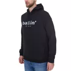 Ballin Est. 2013 férfi sustainable pulóver hooded Pulóver  logo print elülső oldalán HO-H00050 fekete Méret: S