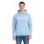 Ballin Est. 2013 férfi hooded Pulóver, sustainable sweat pulóver  logo lettering elülső oldalán HO-H00050-SKY kék Méret: M