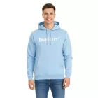 Ballin Est. 2013 férfi hooded Pulóver, sustainable sweat pulóver  logo lettering elülső oldalán HO-H00050-SKY kék Méret: XS