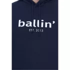 Ballin Est. 2013 férfi sustainable pulóver hooded Pulóver  logo print elülső oldalán HO-H00050 in fekete, kék vagy navy Méret: S