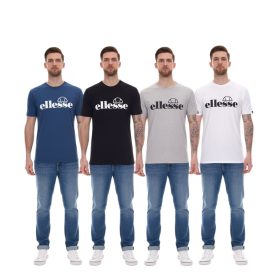   ellesse Fuenti póló férfi pamut Ing  logo print sport Ing SHP16469 in fekete, fehér, kék vagy szürke Méret: S