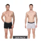 csomag of 2 Kappa férfi boxeralsó Sort Rövidnadrág  márka lettering és logo underpants 351K1JW A80 fekete/világos szürke Méret: XL