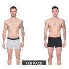 csomag of 2 Kappa férfi boxeralsó Sort Rövidnadrág  márka lettering és logo underpants 351K1JW ADK sötét szürke/világos szürke/piros Méret: XL
