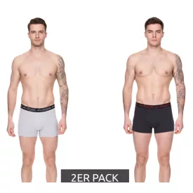   csomag of 2 Kappa férfi boxeralsó Sort Rövidnadrág  márka lettering és logo underpants 351K1JW ADK sötét szürke/világos szürke/piros Méret: XL