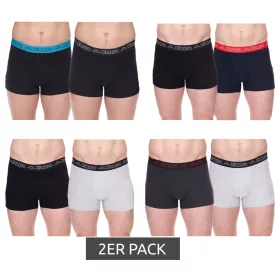  csomag of 2 Kappa férfi boxeralsó Sort Rövidnadrág  márka lettering és logo underpants in various colors such as fekete, szürke, anthracite és kék Méret: M