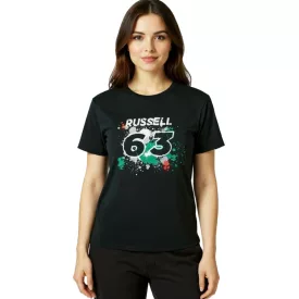   Mercedes-Benz AMG Petronas F1 George női póló  George Russel lettering 63 pamut Ing 701220867 001 fekete Méret: XS