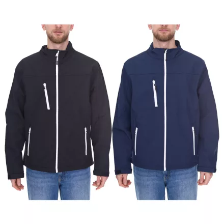 SANTINO férfi softshell dzseki, vízlepergető outdoor dzseki, hétköznapi dzseki kék vagy fekete színben Méret:M