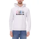 JACK & JONES férfi hooded Pulóver  pamut tartalom hosszú-sleeved Ing  színű jelölők 12262421 fehér Méret: M