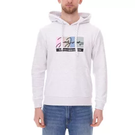   JACK & JONES férfi hooded Pulóver  pamut tartalom hosszú-sleeved Ing  színű jelölők 12262421 fehér Méret: M