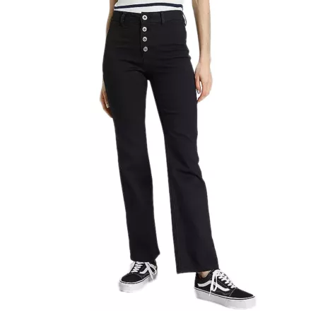 AjC női magas derék Farmer pamut nadrág bootcut nadrág  gomb részletek 57517842 fekete Méret: 34