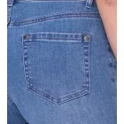 AjC női magas derék Farmer pamut nadrág bootcut nadrág  gomb részletek 57009102 kék Méret: 36