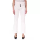 AjC női magas derék Farmer, pamut Nadrág, bootcut Nadrág  gomb részletek, 5-zseb 54416149, gyapjú fehér Méret: 36
