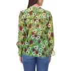 Aniston női summer blúz átlátszó chiffon blúz  all-over flower print 13940242 zöld/colorful Méret: 48