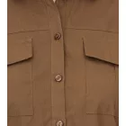 AjC női blúz túlméretezett hosszú-sleeved Ing made of pamut  roll-up ujj 56957227 khaki Méret: 32