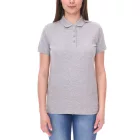 SANTINO Mathias női polo Ing made of organic pamut Polo Ing  4 gomb placket nadrág-sleeved Ing tarka 180 gr/m2 szürke Méret: L