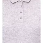 SANTINO Mathias női polo Ing made of organic pamut Polo Ing  4 gomb placket nadrág-sleeved Ing tarka 180 gr/m2 szürke Méret: S
