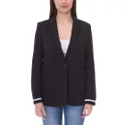AjC női blézer, hip-hossz boyfriend blézer  inner bélés és egy-gomb kivitel 21639409 fekete Méret: 34