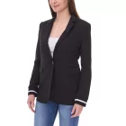 AjC női blézer, hip-hossz boyfriend blézer  inner bélés és egy-gomb kivitel 21639409 fekete Méret: 34