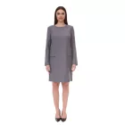 női sustainable ruha  válltáska pads Business ruha  gyapjú tartalom Mini ruha 956968 szürke Méret: 46
