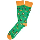 1 pair of Moustard St. Patrick''s férfi pamut Zokni  rainbow és arany pot all-over print patterned hosszú Zokni 17S-SPATR zöld/narancssárga/fehér Méret: 41_46