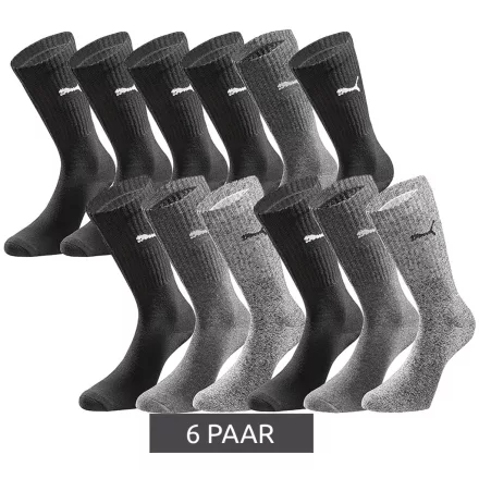 6 pár PUMA sport Zokni  párnázott foot area, tennis Zokni, légáteresztő Zokni, extra lágy waistband 701224759 fekete/Anthracite/szürke Méret: 35_38