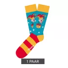 1 pair of Moustard Jack in the doboz pamut Zokni, doboz devil design, csíkos hosszú Zokni 20S-JACK piros/sárga/kék Méret: 41_46