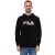 FILA Barumini pulóver férfi Hooded pulóver Pulóver pamut pulóver FAU0068-80010 fekete Méret: L