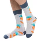 1 pair of Moustard elefánt Circus férfi pamut Zokni  all-over print patterned hosszú Zokni 20SELEPCIRC-M szürke/kék Méret: 41_46