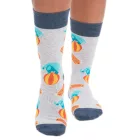 1 pair of Moustard elefánt Circus férfi pamut Zokni  all-over print patterned hosszú Zokni 20SELEPCIRC-M szürke/kék Méret: 41_46
