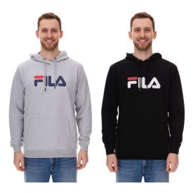   FILA Barumini pulóver férfi Hooded pulóver Pulóver pamut pulóver FAU0068 fekete vagy szürke Méret: L