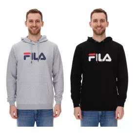   FILA Barumini pulóver férfi Hooded pulóver Pulóver pamut pulóver FAU0068 fekete vagy szürke Méret: M
