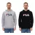 FILA Barumini pulóver férfi Hooded pulóver Pulóver pamut pulóver FAU0068 fekete vagy szürke Méret: M