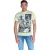 COURSE férfi póló  nagyméretű Muhammad Ali print, pamut Ing, kerek nyak, 900530 sárga Méret: M