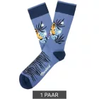 1 pár Moustard Tiger férfi pamut Zokni  tiger all-over print patterned hosszú Zokni 22S-TIGER kék/fekete/narancssárga Méret: 36_40