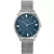 Pierre Cardin férfi karóra analóg Quartz óra karóra  nemesacél Karkötő 3ATM 40mm CPI.2013 ezüst/kék Méret: N