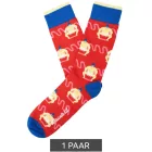1 pár Moustard Sumo pamut Zokni  sumo wrestlers patterned hosszú Zokni 22S-SUMO piros/kék Méret: 41_46