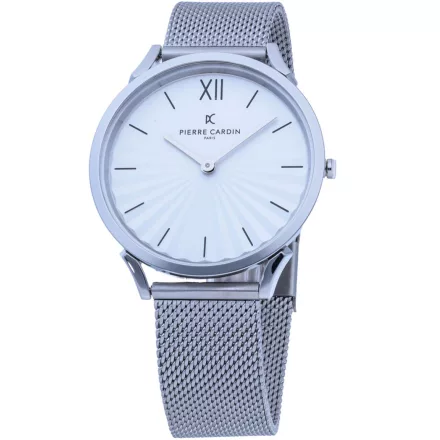 Pierre Cardin férfi karóra analóg Quartz óra karóra  nemesacél Karkötő 3ATM 40mm CPI.2067 ezüst Méret: N