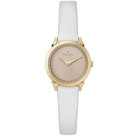   Pierre Cardin női'' karóra, kettő-kézi óra karóra,  Quartz óra karóra  bőr szíj 3ATM 27mm CPI.2509 fehér/arany Méret: N