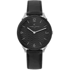 Pierre Cardin férfi karóra analóg Quartz óra karóra  bőr szíj 3ATM 40mm CPI.2018 fekete/ezüst Méret: N