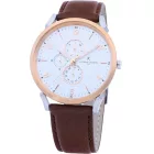 Pierre Cardin férfi karóra  több-számlap analóg Quartz óra karóra  bőr szíj 3ATM 44mm CPI.2060 barna/rózsa arany/ezüst Méret: N