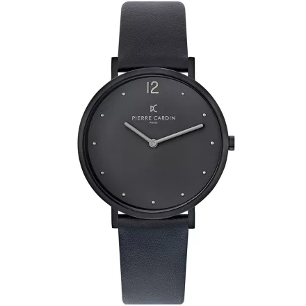 Pierre Cardin férfi karóra analóg Quartz óra karóra  bőr szíj 3ATM 39mm CBV.1021 fekete Méret: N